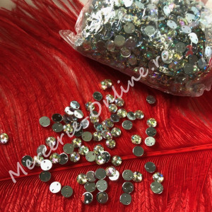 Pietre de cusut acrylic cu aspect gen Swarovski, Crystal AB, mai multe marimi disponibile (200-2000bucati/pachet) Cod:1080 - Img 2