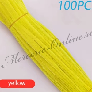 Sarma Plusata Colorata, Galben, (100bucati/set) Cod:3941