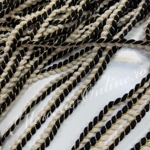 Snur Bumbac Impletit cu Lurex, 15mm, (la metru) Cod:3976 - Img 8