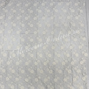 Tulle cu Broderie Bumbac, latime 140cm (la metru), Cod:3979 - Img 3