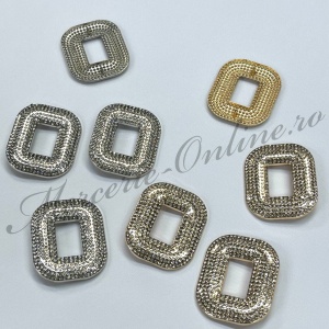 Accesorii Metalice pentru haine tip catarame, cca 5.3x4.5cm (la bucata) Cod:4204