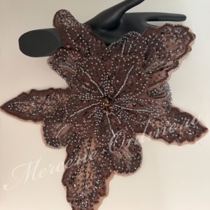 Aplicatie floare 3D cu margele si paiete, cca 30cm (la bucata) Cod:4033