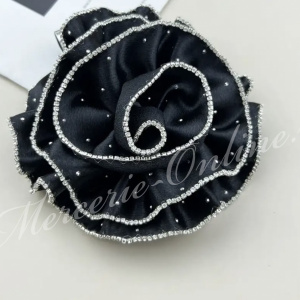 Aplicatie floare 3D cu Strasuri, cca 14cm, (la bucata) Cod:3140
