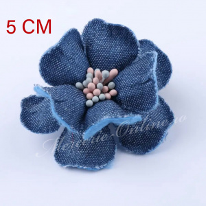 Aplicatie Floare Denim, 5cm (la bucata) Cod:3119
