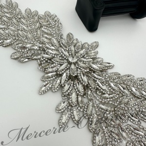 Aplicatie Termoadeziva cu Cristale, Crystal, 11x37cm (la bucata) Cod:3520 - Img 2