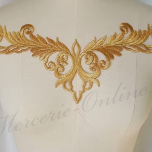 Aplicatie termoadeziva lurex, cca 35x14cm, (la bucata) Cod:3627