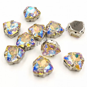 Cristale de cusut sticla, Crystal AB, 12mm (5bucati/pachet) Cod:2198