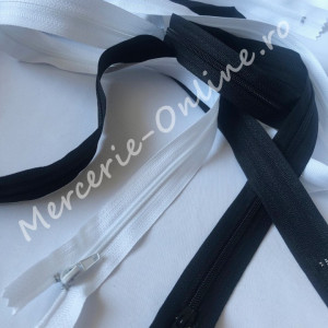 Fermoare Spira 3mm, lungime 100cm, Nedetasabile, Autoblocante, Alb/Negru (la bucata sau 50bucati/punga) Cod:0791