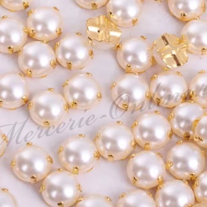 Jumatati perle de cusut, Mix Sizes, Ivoire, (100bucati/pachet) Cod:7300 - Img 3