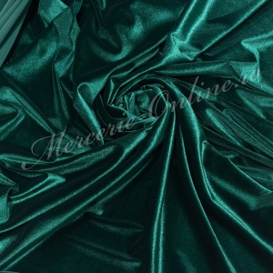 Material textil Catifea lucioasa elastica, Verde Imperial, 1.50m (la metru) Cod:4206