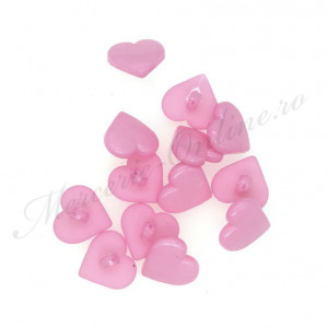 Nasturi Plastic Inimi, 17mm, (10bucati/set) Cod:2765