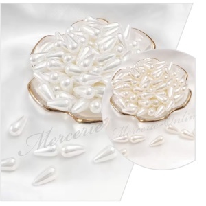Perle Lacrima plastic cu gaura, (50bucati/pachet) Cod:3805