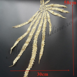 Aplicatie brodata, cca 30x58cm, (la bucata) Cod:2661 - Img 3