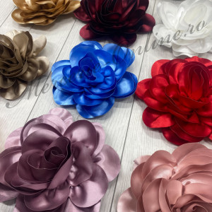 Aplicatie floare 3D Satin, cca 18cm, (la bucata) Cod:0432 - Img 2