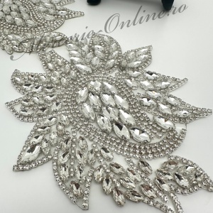 Aplicatie Termoadeziva cu Cristale, Crystal, 14x29cm (la bucata) Cod:3515 - Img 2