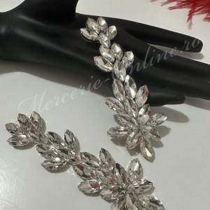 Aplicatie Termoadeziva cu Cristale, Crystal, 4cmx10.5cm (la bucata) Cod:2712
