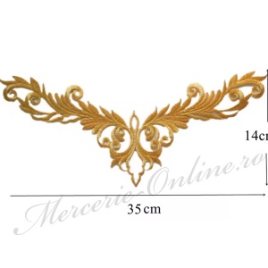 Aplicatie termoadeziva lurex, cca 35x14cm, (la bucata) Cod:3627 - Img 2