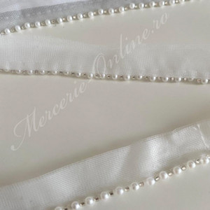 Banda pasmanterie cu perle, cca 2cm (la metru) Cod:2454 - Img 2