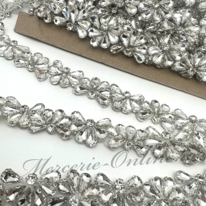 Banda Termoadeziva cu Cristale, Crystal, 2.5cm (la metru) Cod:3380