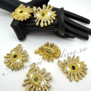 Brosa cu Strasuri, 4.5x4cm (la bucata) Cod:4011