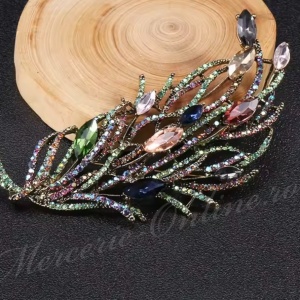 Brosa Pana cu Strasuri, 11.5x6.5cm (la bucata) Cod:3425