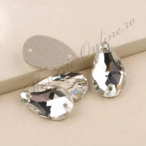 Cristale de cusut sticla, Crystal, 7x12mm (6bucati/pachet) Cod:2448