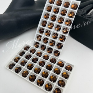 Cristale de cusut sticla, Smoked Topaz, 8mm (7bucati/pachet) Cod:4168