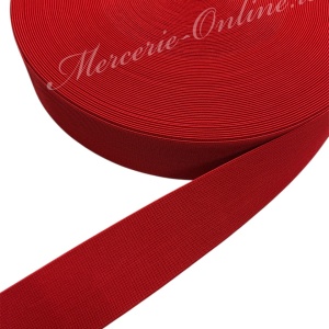 Elastic Lat Colorat, Rosu, 60mm (la metru) Cod:3858