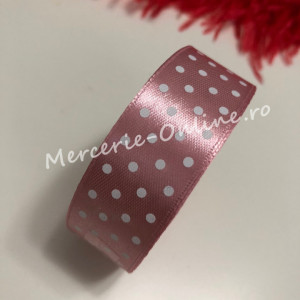Panglica satin cu buline, latime 2.5cm, (23metri/rola) Cod:1244 - Img 2