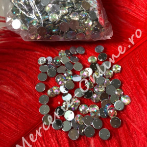 Pietre de cusut acrylic cu aspect gen Swarovski, Crystal AB, mai multe marimi disponibile (200-2000bucati/pachet) Cod:1080 - Img 4