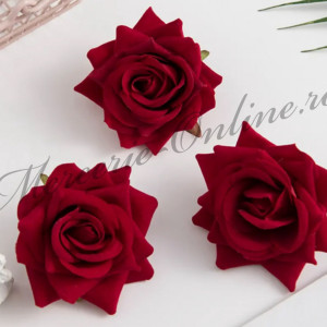 Trandafiri Artificiali Decorativi din Catifea, 7cm (la bucata) Cod:2998 - Img 2