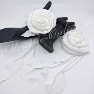 Aplicatie floare 3D cu margele, cca 27cm (la bucata) Cod:4052 - Img 2