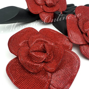 Aplicatie Floare 3D cu Strasuri, 13cm (la bucata) Cod:3344 - Img 3