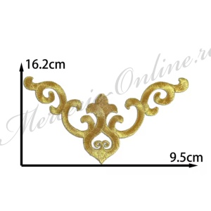 Aplicatie termoadeziva lurex, cca 16x9.5cm, (la bucata) Cod:3898
