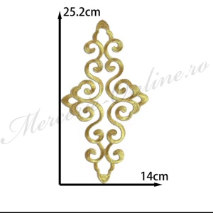 Aplicatie termoadeziva lurex, cca 25x14cm, (la bucata) Cod:3638