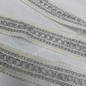 Banda pasmanterie cu lant, cca 3cm (la metru) Cod:2864
