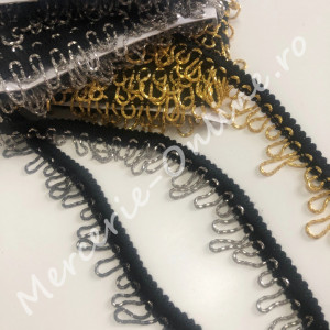 Banda pasmanterie cu lant, cca 4cm (la metru) Cod:1253