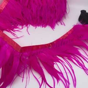 Banda pene cocos cu strut, Fucsia (la metru) Cod:0083 - Img 2