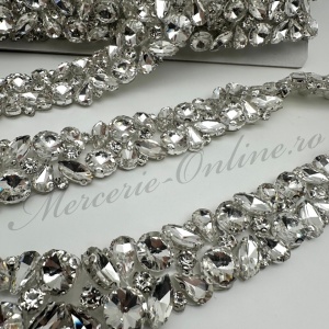 Banda Termoadeziva cu Cristale, Crystal, 2.5cm (la metru) Cod:3615