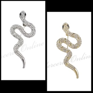 Brosa Sarpe cu Strasuri, 6x2.6cm (la bucata) Cod:3486