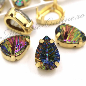 Cristale de cusut sticla, Flame Color, 10x14mm (2bucati/pachet) Cod:2908