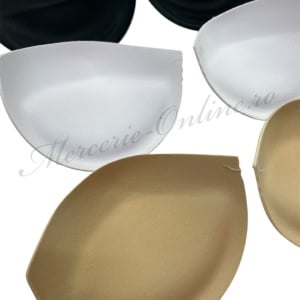 Cupe sutien cu Push-Up Mediu, Alb/Negru/Bej (o pereche) Cod:1100 - Img 2