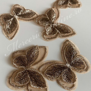 Fluturi brodati lurex, (la bucata) Cod:0246 - Img 2