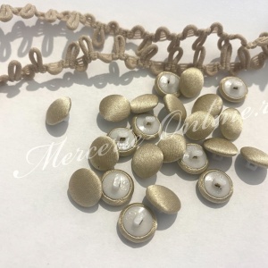 Nasturi Imbracati Satin, 13mm, Bej (25bucati+25cm bride) Cod:3103