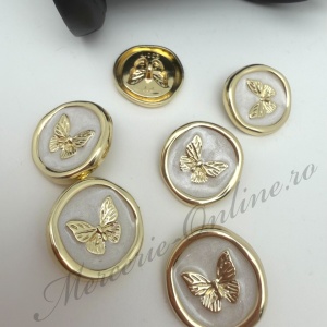 Nasturi Metalici cu Fluturi, 23mm (5bucati/set) Cod:3736 - Img 2