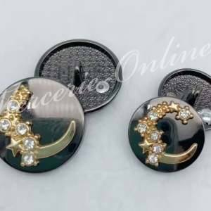 Nasturi Metalici cu Strasuri, 23mm (5bucati/set) Cod:4002 - Img 3
