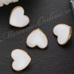 Nasturi Metalici Inima, 12mm (5bucati/set) Cod:3359