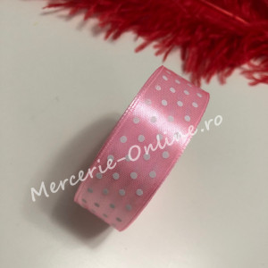 Panglica satin cu buline, latime 2.5cm, (23metri/rola) Cod:1244 - Img 3