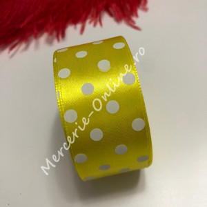 Panglica satin cu buline, latime 4cm, (23metri/rola) Cod:1247 - Img 5