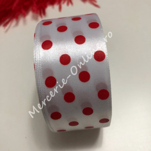 Panglica satin cu buline, latime 4cm, (23metri/rola) Cod:1249 - Img 3